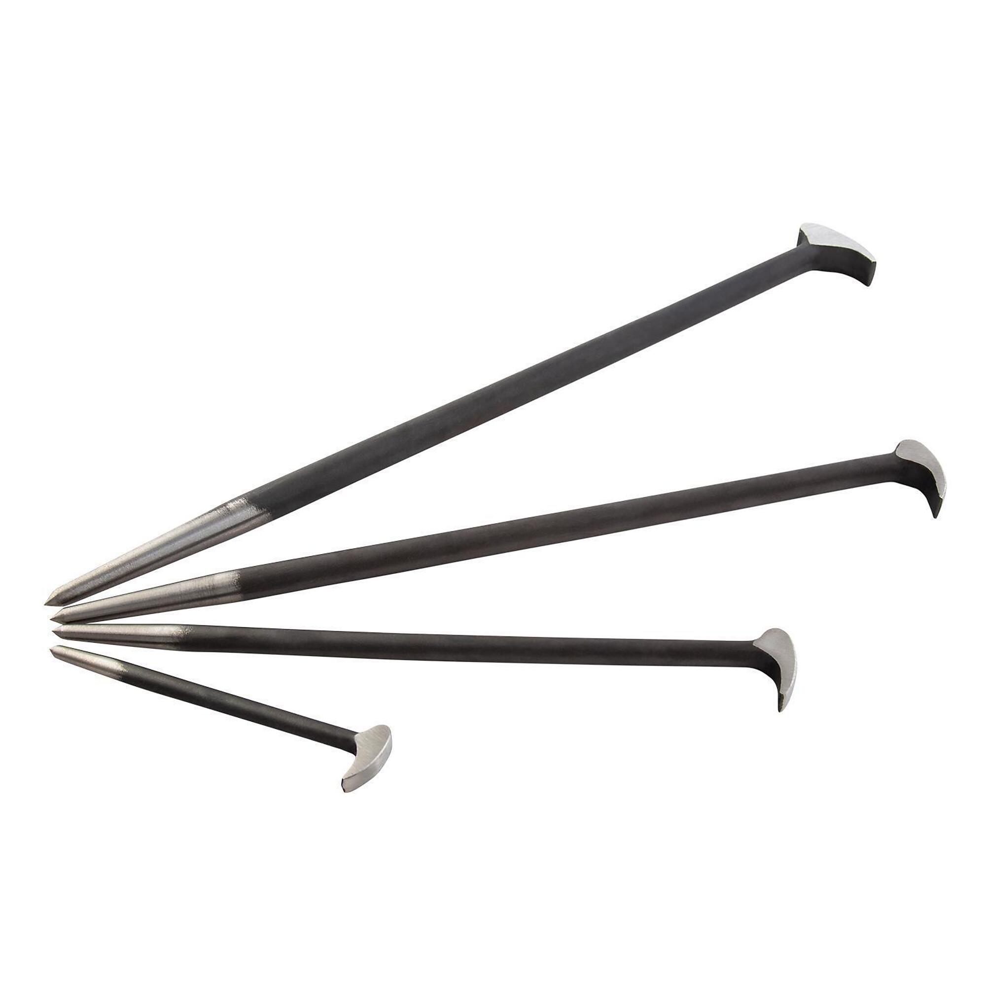 Sunex Tools Rolling Head Pry Bar Set — 4-Piece, 6in., 12in., 16in., 20in., Chrome Vanadium Steel, Model# 9804